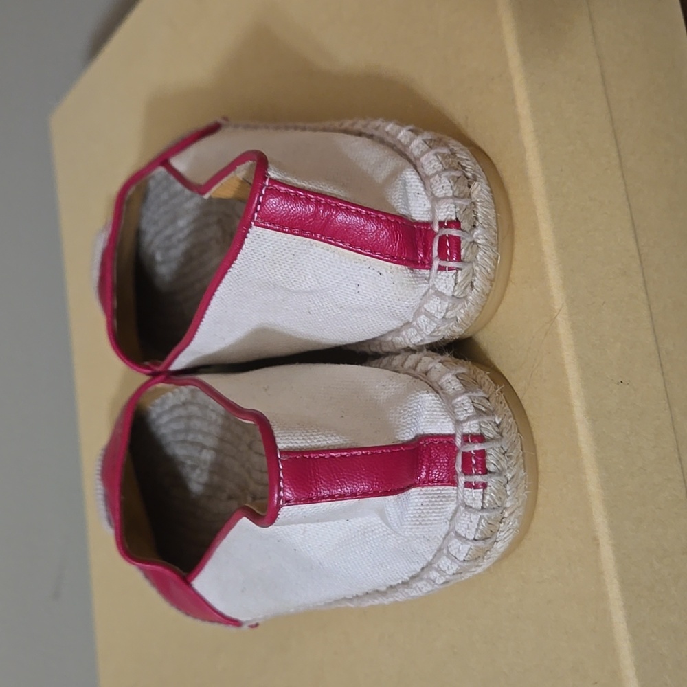 Gucci Red and Cream GG Leather and Canvas Espadrilles Size 6.5 - Picture 5 of 8